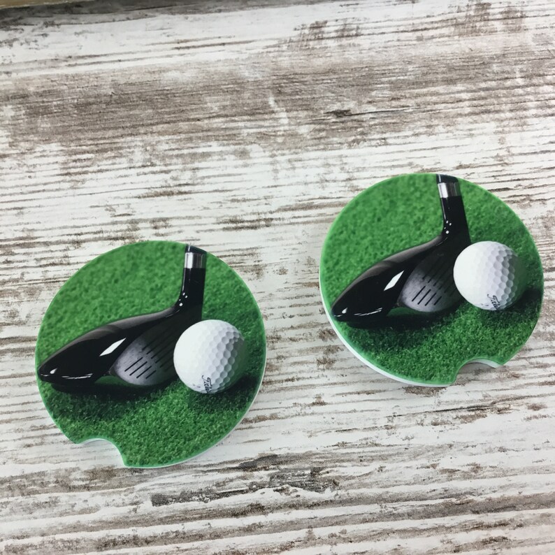 Golf Course Coaster Golf Car Coasters, Set of 2 Car Coasters, Sports Car Coasters - Etsy