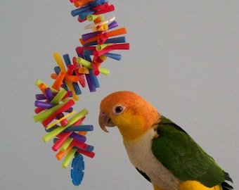 Small Silly Sid Straw Spiral, Small Bird Toy
