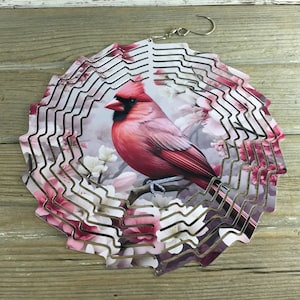 Male Cardinal Wind Spinner 10&quot;