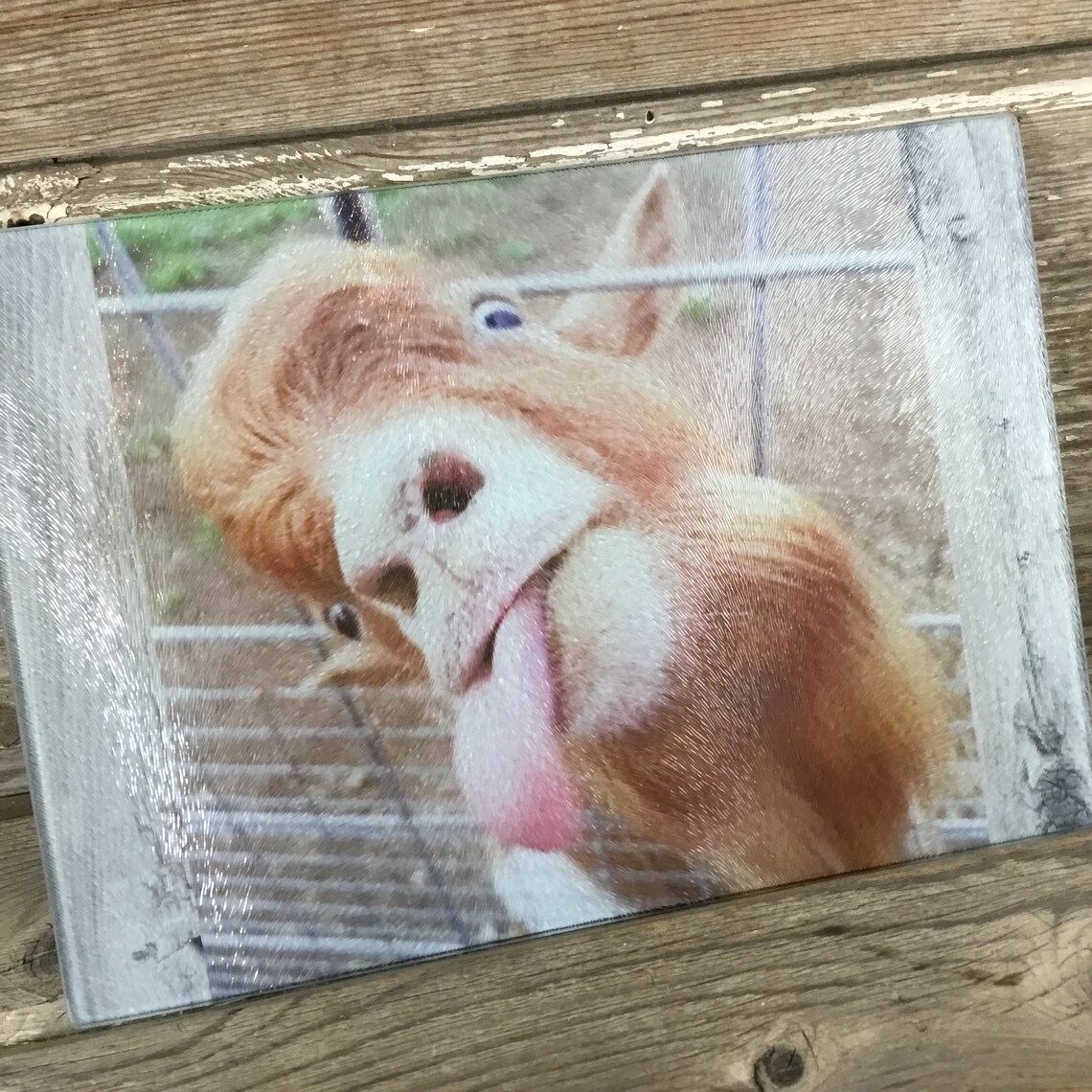Goat Glass Cutting Board Kitchen Decor Housewarming Gift Etsy