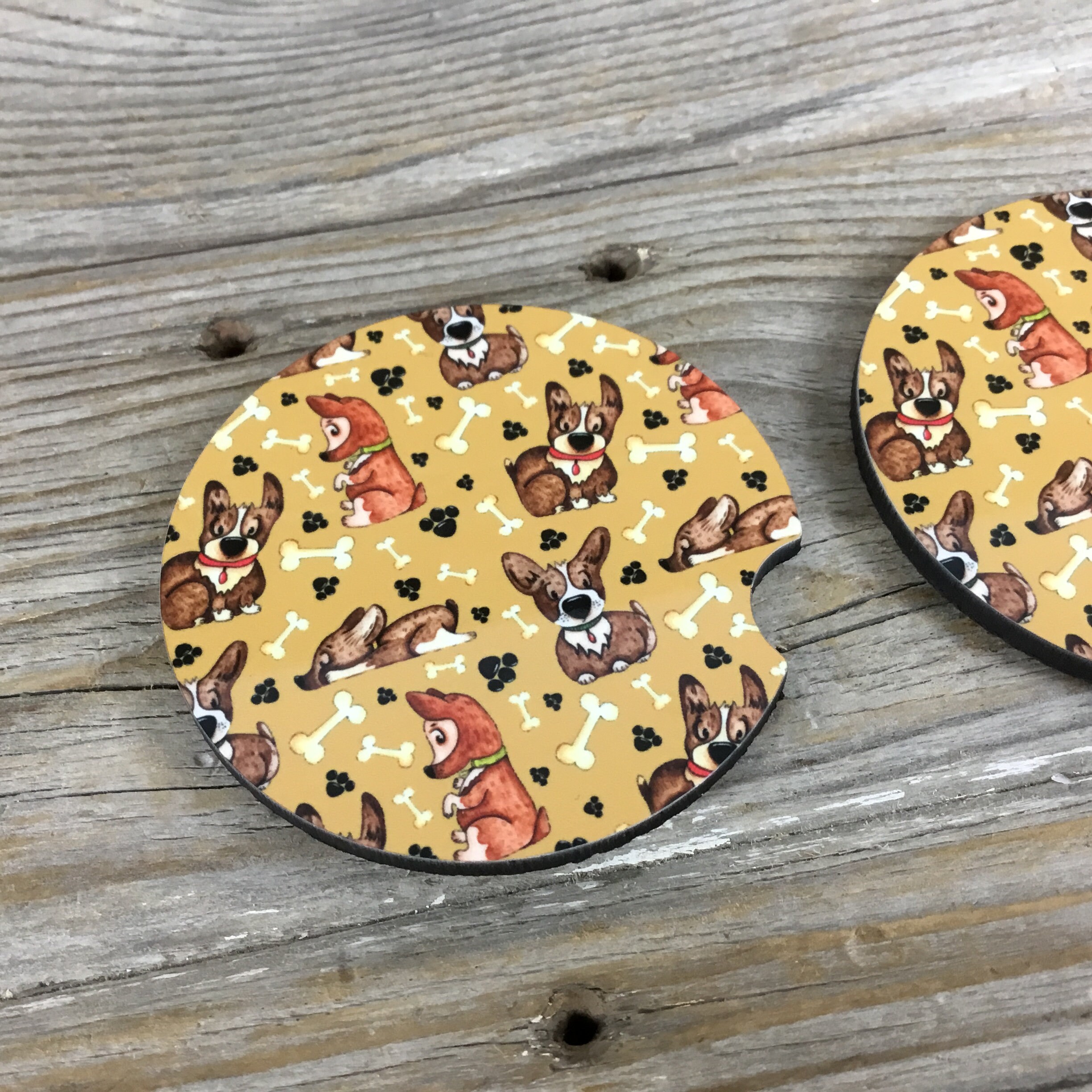 Dog Life Car Coasters Set of 2 Car Coasters Etsy