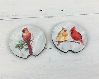 Cardinal Car Coasters Set of 2