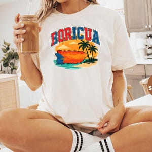 Boricua Sommer T-Shirt, Peru Karte, Retro Palmen, Island Jibaro Pride Shirt, Urlaubs Vibes, puertoricanisches Tshirt für Frauen oder Männer