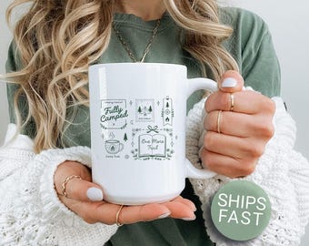 Fully Camped One More Trail Charming Outdoor Camping Coffee Mug Cute Nature Lover Gift for Campers Hikers and Adventure Seekers