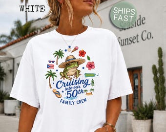 50th Birthday Family Cruise Shirt, Puerto Rico Vacation T-Shirt, Family Vacation Tee, 2026 Matching Shirts For 50th Birthday Trip,