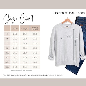 Size chart unisex gildan 18000 shirt guide for accurate fit, sizing chart for clothing measurements, helpful apparel size guide