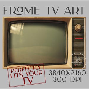 Frame Tv Art, Vintage TV Frame art, Old TV Screen, Samsung Frame tv, Retro Television photo
