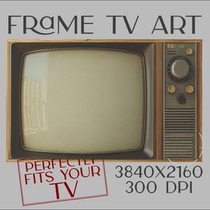 Frame Tv Art, Funny Vintage TV for Samsung, Old TV Screen, Samsung Frame tv, Vintage TV screen saver