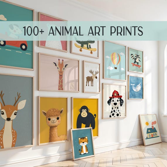 100+ Eclectic Animal Nursery Prints Whimsical Designs, Nursery