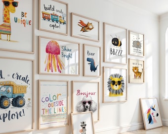 100+ Eclectic Nursery Wall Art Prints Nursery Prints Wall Art Nursery Wall Art Playroom Decor Kids Room Art