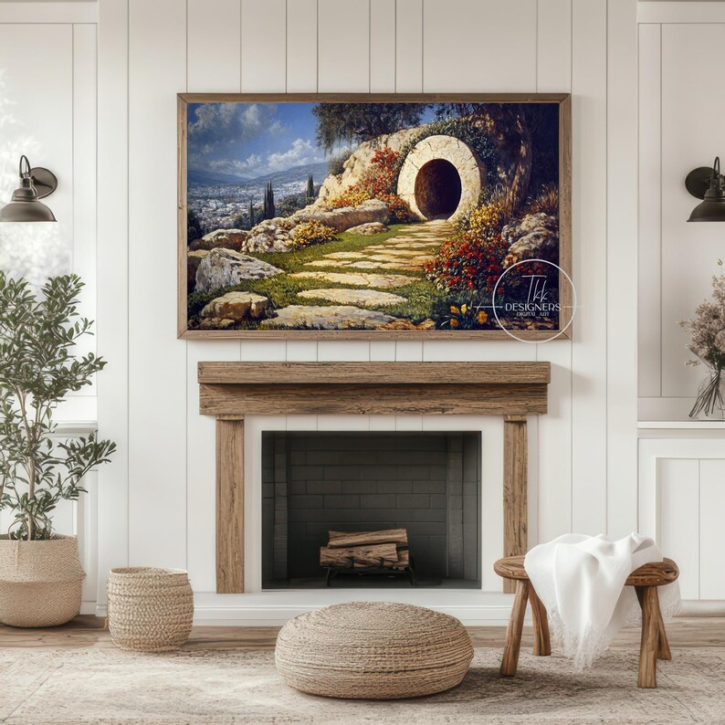Jesus Empty Tomb Frame TV Art: Christian Easter Decor (digital Download ...
