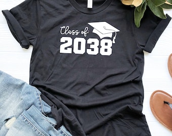 Class of 2038 Shirt, Kindergarten Graduation Tee