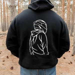Trendy Biker Hoodie: Graphic Motorcycle Apparel image 1