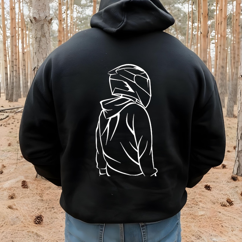 Trendy Biker Hoodie: Graphic Motorcycle Apparel image 1
