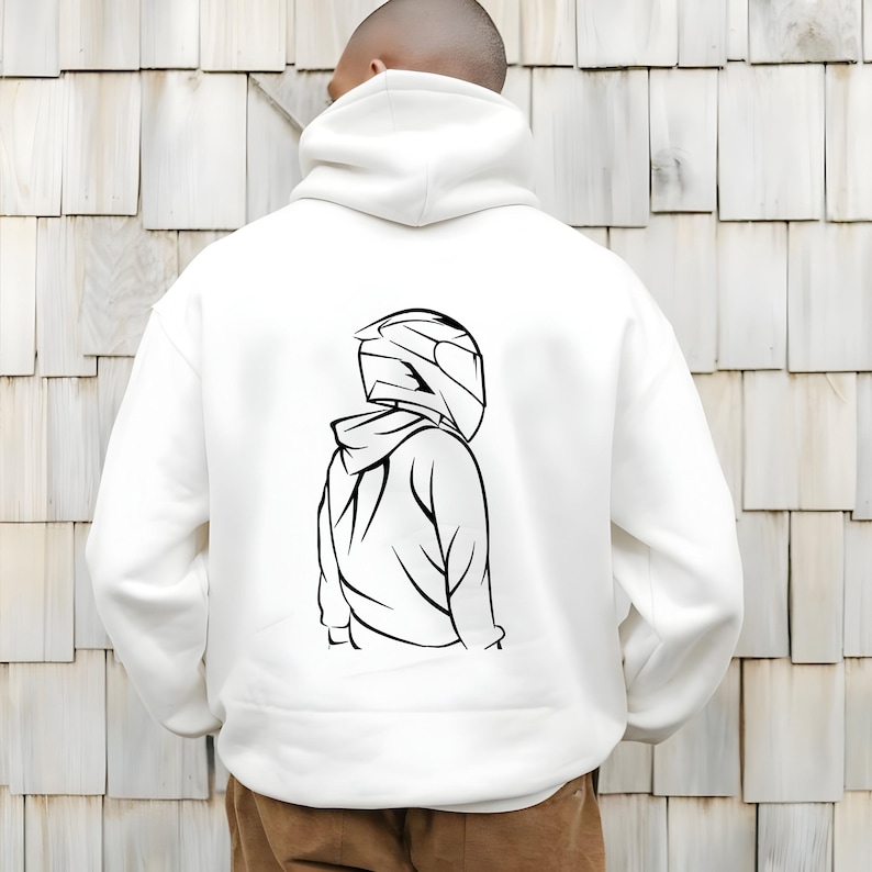 Trendy Biker Hoodie: Graphic Motorcycle Apparel image 3