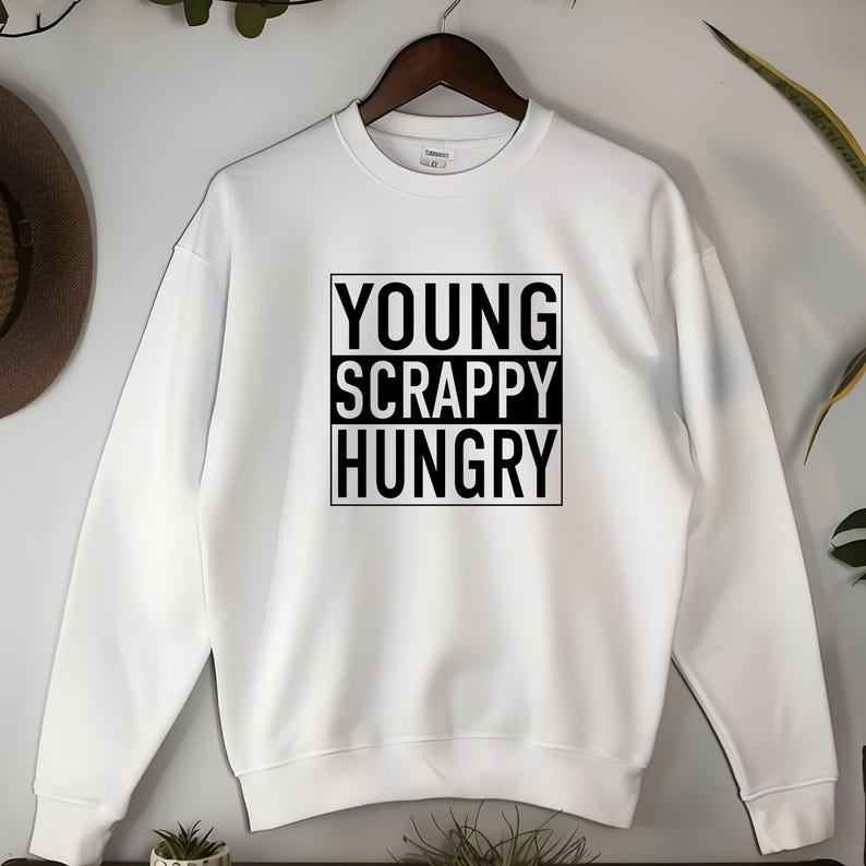 Sudadera de Young Scrappy Hungry: Cita de teatro musical de Broadway imagen 2