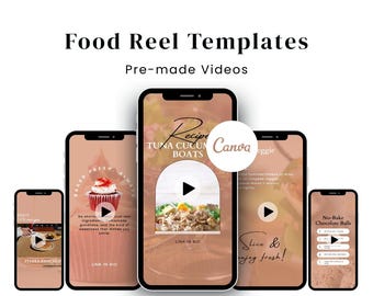 130 Reels de Comida, Modelos de Reels de Receitas Nutricionais, Reels Temáticos de Comida, Reels de Pizza, Hambúrguer e Bolo, Coaches de Saúde e Bem-Estar
