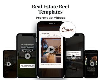 130 Real Estate Reels Template, Templates for Realtors, Videos Mega Bundle, Realtor Templates, Social Media Templates, Editable Canva