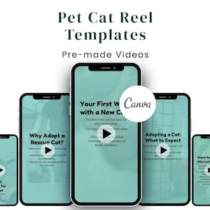 120 Cats Reels para Crescimento nas Mídias Sociais, Pacote de Vídeos e Reels de Gatos, Shorts para TikTok, Instagram e YouTube, Modelos de Vídeo do Canva