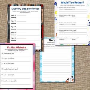 55 Sentence Building Worksheets, Write Sentences, Sentence Building ...