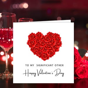 Happy Valentines Day Card to my Significant Other, Happy Valentines Card voor haar Valentijnsdag, romantische vrouw Valentijnsdag kaart, afdrukbaar