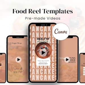 130 Food Reels, Aesthetic Instagram Reels for Wellness, Instagram facebook tiktok Reels, Healthy Food Reels ,