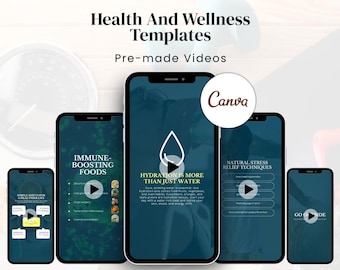 130 Vorlagen für Gesundheits- und Wellness-Rollen, Marketing-Rollen, Rollen für Gesundheits- und Wellness-Coaches, bearbeitbare Canva Holistic Rollen