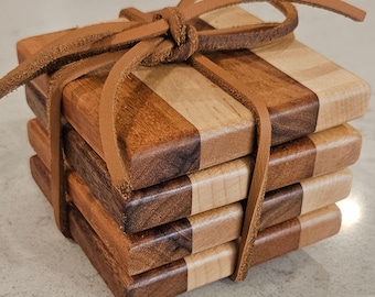 Coasters- canary wood and maple