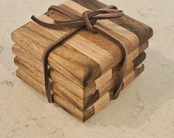 Coasters - butternut, alder and white oak