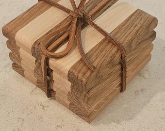 Coasters- white oak and maple