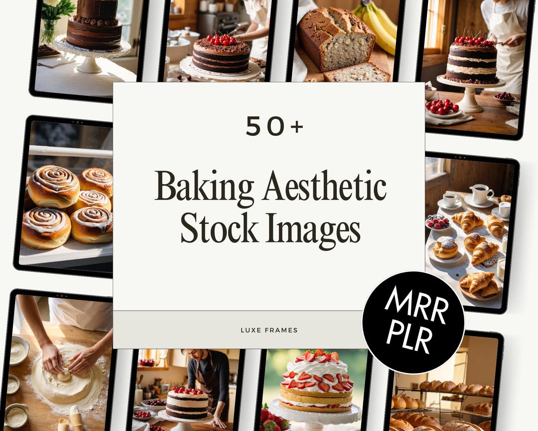 Baking Aesthetic Stock Photos for Bakery Branding With MRR & PLR, Baker ...