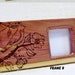 photo picture frame red cedar choose from dream catcher feathers arrow or bird in dogwood tree wall hanger or desk stand pyrography