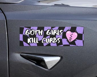 Goth Car Magnet: Spooky Halloween Bumper Decal - Y2K Gen Z Humor
