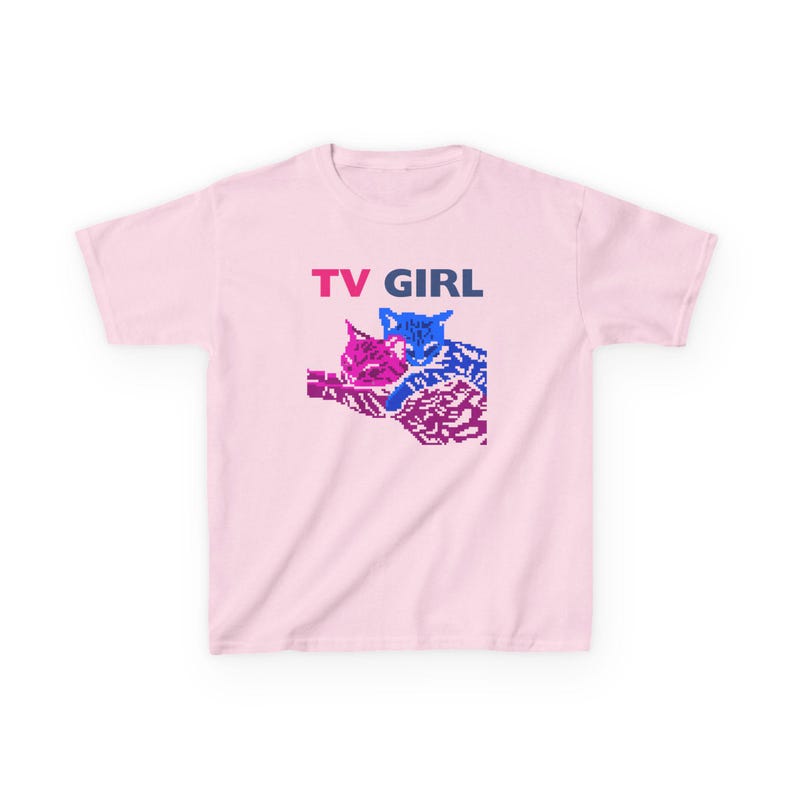 TV GIRL T-Shirt | Tv Girl Cat Pfp Baby Tee | Indie Rock Music Band Inspired Merch | Who Really Cares Album Tee | Y2K Shirt | Gift For Her image 5