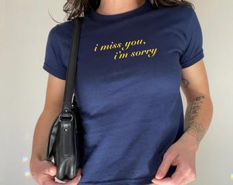 I Miss You I'm Sorry Baby Tee | GA Fan Shirt | Y2K 90s Aesthetic Fitted Crop Top | Tour Concert Merch TShirt | Album Gift For Her | GA Tee