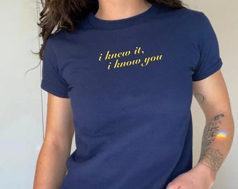 Camiseta de bebé "Lo sabía, te conozco", merchandising del concierto de la gira Y2K, regalo para un fan
