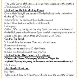Tarjeta de oración Corona de la Santísima Virgen María