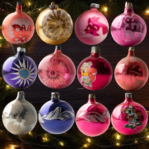 Retro Glaskugeln Ornament Vintage Christbaumkugeln Weihnachtsbaum Ornamente Glaskugel Baumschmuck Einzug Ornament