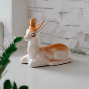 Porcelain figurine of a Deer, Fawn Vintage mother's day gift