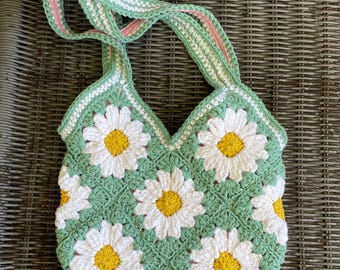 Sac au crochet marguerite