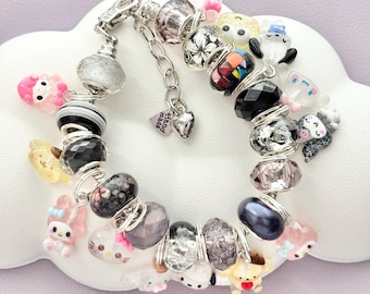 パンドラブレスレット ハローキティテーマチャーム ハート ライン