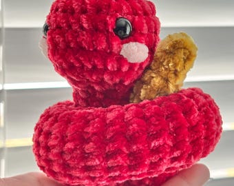 Crochet Snake Plushie | Handmade Plush | Kawaii Colors Available