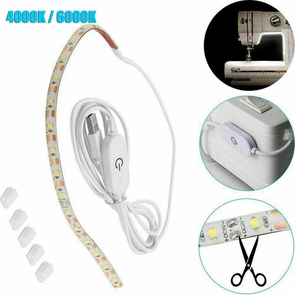 Sewing Machine Light Bright Strip LED Light Touch Dimmer Tool USB Power Supply