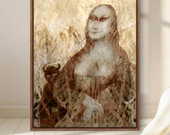 The Temptation of Mona Lisa - Fine Art Print of Original Work | Contemporary Renaissance Reimagining | Poster or Canvas, Framed or Unframed