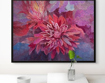 Fine Art Print – Red Chrysanthemum | Unframed & Framed Options | Wall Art | Gift for Her