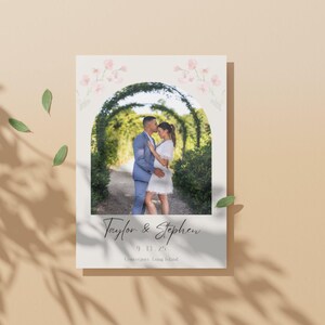 Florales Hochzeitseinladungs-Set, Antwortkarte, Doppelseitige Einladung