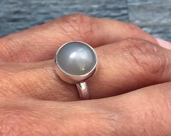 Gray Moonstone Ring