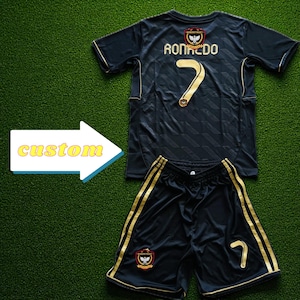Personalized CR7 Black Football Kit