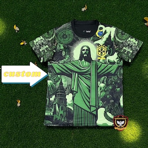 Personalized Special Green Jesus Soccer Shirt
