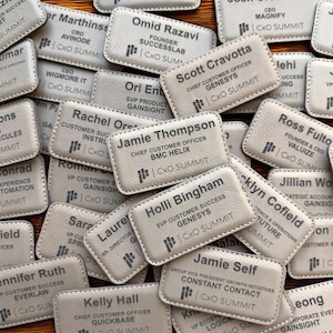 Employee Personalized Name Tag Badge Magnet Attachment Customized ...
